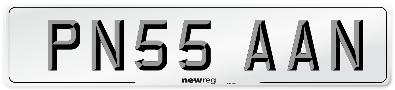 PN55 AAN Number Plate from New Reg